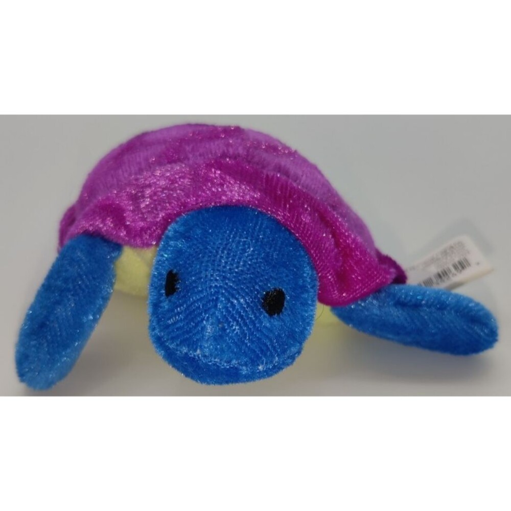 Oriental Trading Mini 4.5" Colorful Sea Turtle Plush Purple Blue Stuffed Animal